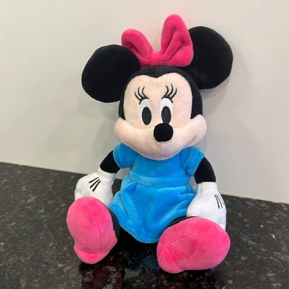 Disney Minnie Mouse 11" Plush Doll  Blue Dress - Picture 1 of 6